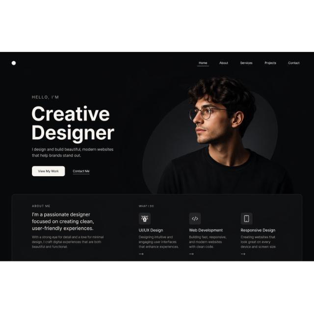 Portfolio website development services build professional personal websites for designers developers and freelancers