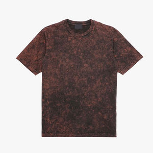 Camiseta Oversize con Lavado Ácido para Hombre, Algodón Suave, Estilo Vintage, Ropa Urbana, Moda Casual - Product Image 1