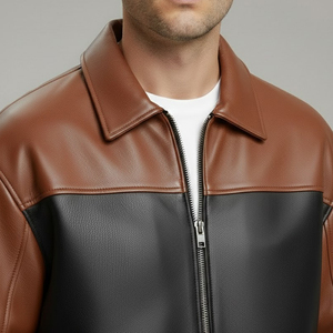 Veste d'hiver en cuir de mouton avec détails matelassés, meilleur design vintage pour homme, veste en cuir de motard pour homme, personnalisable - Product Image 4