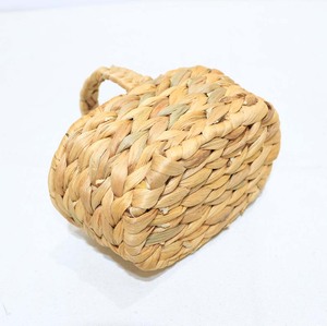 Cesta de Regalo Tejida de Jacinto de Agua Natural Rústico con Asa, Ecológica, Ligera, Organizador de Almacenamiento para Picnic - Product Image 6