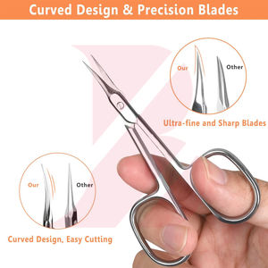 Ciseaux à cuticules légers et durables en acier inoxydable, pour manucure et pédicure professionnelle, outil de beauté de précision pour le soin des ongles - Product Image 6