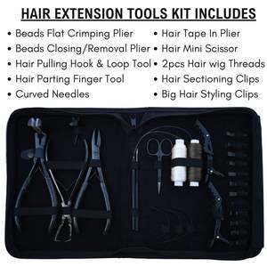 High Quality <b>Hair</b> Extension <b>Tool</b> Kit Stainless Steel Plastic Pliers Clips-Salon Grade Installation <b>Removal</b> <b>Tools</b> Durable - Product Image 6