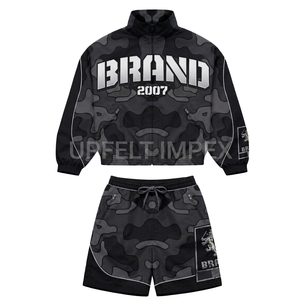 Ensemble veste et short camouflage personnalisé, coupe-vent imprimé, streetwear, vêtements de sport décontractés, unisexe - Product Image 3