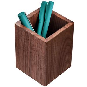 Porte-stylo carré en bois de luxe pour bureau, avec logo personnalisé de très haute qualité, cadeau d'affaires, fabrication et fournisseur en gros. - Product Image 2