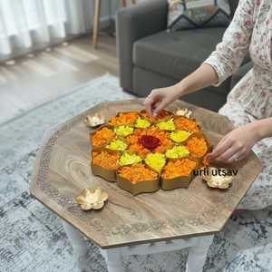 Irregular Shape Metal <b>Decorative</b> <b>Plate</b> Set Handmade Polished Modern Design for Party Dishes - Product Image 4