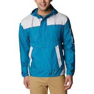 Veste coupe-vent imperméable et respirante pour homme, idéale pour la randonnée estivale en plein air, avec fermeture éclair, design sportif fin et confortable, OEM. - Product Image 1