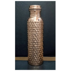Antique Hammered Pattern Premium Vintage Classic Look Designer Copper Water Bottle with Ayurveda's Health Benefits Leak Proof - Product Image 1