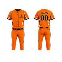 Uniforme de Béisbol para Hombre, Diseño Moderno, Corte Ajustado, Precio Razonable, Color Sólido, Nombre del Equipo Personalizado