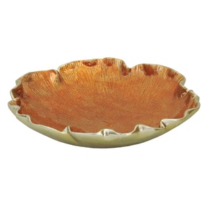 Venta caliente hecho a mano ecológico oro y blanco decorativo aluminio Metal bandeja para servir para el hogar restaurante Hotel uso - Product Image 6