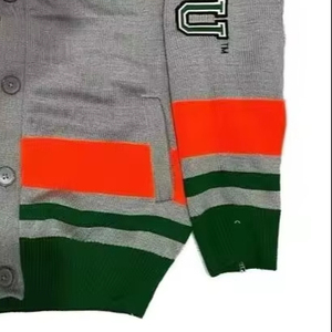 Customized Women's FAMU <b>Cardigan</b> Knitted Quick Dry V-neck Embroidered Anti-Shrink Casual Front Badges Appliques - Product Image 5