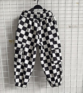 Pantalones Cargo a Cuadros para Niños, Personalizados al por Mayor, Pantalones Jogger de Moda con Bolsillos, Pantalones Cargo a Cuadros Cómodos para Niños - Product Image 3