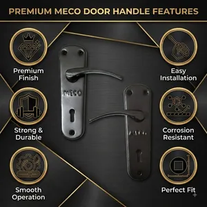 Poignée de porte universelle KELLTON en acier inoxydable, étanche, avec bouton-poussoir, design moderne ambidextre pour chambre, hôtel, villa - Product Image 5