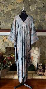 ชุดเดรสคาฟทันผ้าเรยอนลายมัดย้อมสไตล์โบโฮ ทรงหลวมใส่สบาย เหมาะสำหรับใส่คลุมชุดว่ายน้ำสำหรับผู้หญิง - Product Image 5