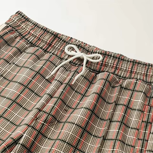 OEM Plaid Print Tracksuit Set Full Zip Stand Collar Jacket <b>Jogger</b> <b>Polyester</b> Spandex Stretch Private Label Manufacturer Pakistan - Product Image 4