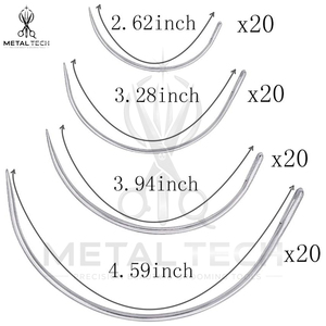 Juego de Agujas Curvas para Tejer Cabello, Agujas de Coser de Acero Inoxidable Tipo C Profesionales en Caja Organizadora - Product Image 3