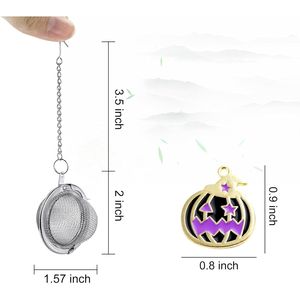 Infusor de Té de Malla de Acero Inoxidable de 2.1 Pulgadas con Diseño de Calabaza, Colador y Difusor de Bola de Té para Filtrado Eficaz - Product Image 2