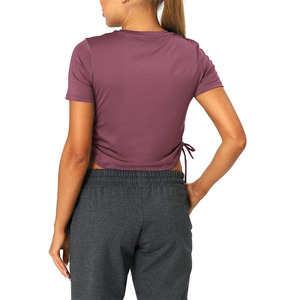 Wholesale Women <b>Crop</b> <b>Top</b> T Shirts Basic Short T-shirts Breathable <b>Crop</b> <b>Tops</b> With Custom Logo Service Women <b>Crop</b> <b>Top</b> Shirts - Product Image 2