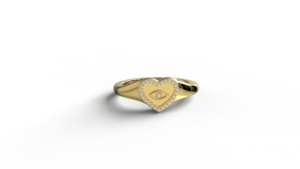 Anillo de Lujo en Forma de Corazón con Diamantes Incrustados, Anillos de Diseño, Joyería Fina, Estilo Romántico para Mujer, Diamante Cultivado en Laboratorio - Product Image 5