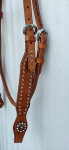 Genuine Leather Western Horse Bridle <b>Rope</b> Halter High Quality Wholesale Price Equestrian Hand-Tooled Customizable Tack Set - Product Image 3