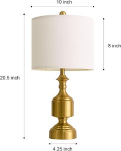 Lampe de table en fer antique faite à la main KS International avec abat-jour en forme de tambour, décoration de chambre et de salon pour Noël, KSI_8012 - Product Image 3