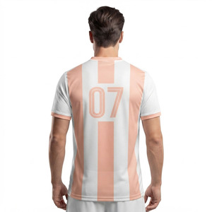 เสื้อฟุตบอลผู้ชาย แห้งเร็ว สั่งทำได้ เสื้อยืดกีฬาซับลิเมชั่นสำหรับผู้ชาย เสื้อฝึกซ้อมฟุตบอลผู้ชาย โพลีเอสเตอร์ 100% - Product Image 3