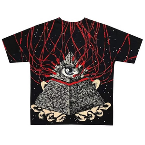T-shirt surdimensionné en coton 100 % personnalisé pour homme, style streetwear, à manches courtes, avec impression graphique intégrale - Product Image 5