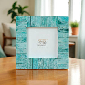 Green Bone Inlay <b>Frame</b> with Flexi <b>Glass</b> Unique Handmade Photo <b>Frame</b> Available in Various Sizes for Tabletop and Wall Display - Product Image 5