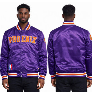 Chaquetas de Béisbol de Satén con Parches de Logotipo Bordados Personalizados, Chaquetas de Nylon para Hombre, Moda de Invierno, Estilo Casual, Deportivo, Universitario, Varsity - Product Image 1