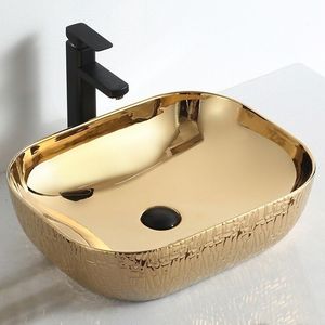 Lavabo décoratif haut de gamme en laiton, vasque de luxe pour salle de bain, bol en métal à poser sur comptoir pour la décoration intérieure de maison, hôtel, restaurant - Product Image 3