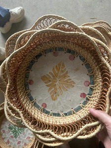 Hermosa Cesta de Almacenamiento Ovalada Bolga de Bambú y Seagrass Estilo Europeo Dragonex, Ecológica, Tejida en Mimbre Natural - Product Image 1