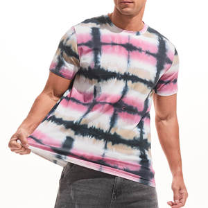 Camiseta de Manga Corta para Hombre, Diseño Único Tie Dye, Corte Regular, Transpirable, Agradable al Tacto, Informal, para Exteriores, 100% Algodón - Product Image 5