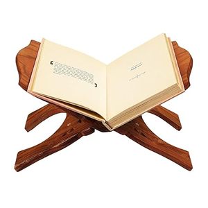 Support de Coran en bois sculpté à la main, pliable, support de livre, support de lecture religieux pour la Bible, Guru Granth Sahib - Product Image 4