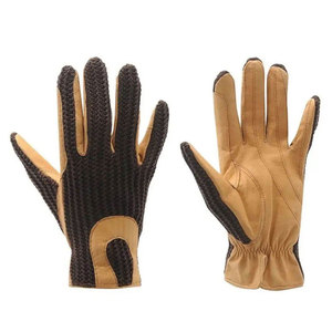 Gants en cuir longs jusqu'au poignet, non doublés, thermiques, pour l'hiver, style uni, pour l'extérieur - Product Image 1