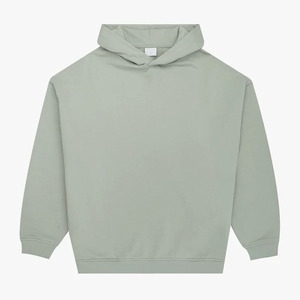 Sweat-shirt à capuche oversize vert sauge en molleton doux polyester/rayonne, coupe décontractée, uni, pour un usage quotidien décontracté - Product Image 1