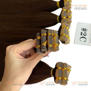 Venta al por mayor 100% Virgen vietnamita Remy Extensiones de cabello humano recto de alta calidad sola trama cinta de pelo 100g envío rápido - Product Image 6
