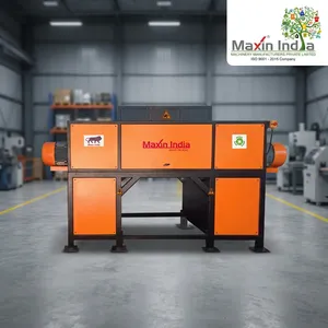Broyeur de déchets GRP à double arbre semi-automatique 1500 kg/h, machine de broyage de plastique robuste, préféré des acheteurs - Product Image 3