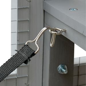 Grande maison pour chat d'extérieur de 110 pouces avec plateformes, couverture imperméable améliorée, enclos pour chatons blanc et gris - Product Image 3