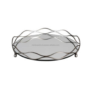 Plateau de service élégant et durable en aluminium, plateau en métal poli, options personnalisables pour la maison, la cuisine, le dîner, le thé, le café, les collations - Product Image 3