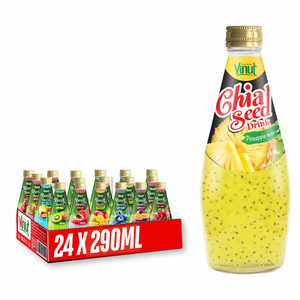 เครื่องดื่มเมล็ดเจียรสเสาวรส 290 มล. ปราศจากน้ำตาล ผู้ผลิตเครื่องดื่มแบบ OEM ODM รับผลิตแบรนด์ส่วนตัว - Product Image 1