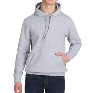 Sudadera con Capucha Gris Claro para Hombre, Corte Regular, 100% Algodón, Felpa Francesa, Informal, con Bolsillo Delantero, para Otoño - Product Image 1