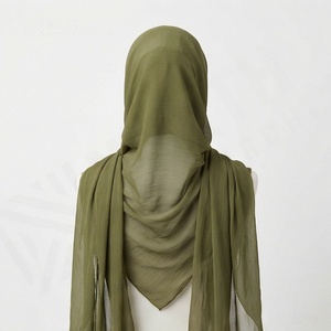 ราคาส่งจากโรงงาน ผ้าคลุมฮิญาบสำเร็จรูปผ้าชีฟองสีพื้นแบบกำหนดเองได้ สำหรับเด็กผู้หญิงมุสลิม เนื้อผ้านุ่ม ระบายอากาศได้ดี พรีเมียม สวยหรู - Product Image 2