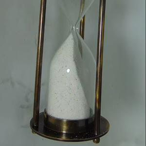 Reloj de Arena Moderno de 1 Hora, de Latón Chapado en Oro, Fluorescente, con Arena Rosa, Diseño Náutico, Grabado Creativo, Diseño Antiguo, Recuerdo - Product Image 1