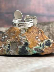 Handmade Hot Pink Arizona Turquoise <b>Adjustable</b> <b>Ring</b> Sterling Silver Southwestern Boho Statement Jewelry Artisan Gift for Her - Product Image 2
