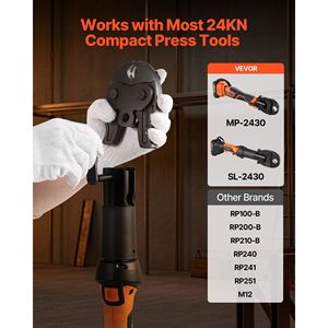 Utensili a pressione serie ProPress Compact per sistemi HVAC, 3 pezzi, ganasce di pressione da 1/2\", 3/4\", 1\" per connessioni di tubi in rame - Product Image 3