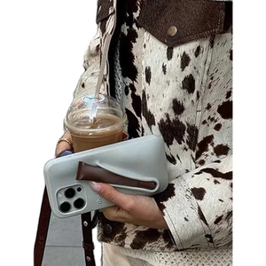 Chaqueta Bluson de Cuero Genuino con Estampado Animal para Mujer, Transpirable, de Lona - Product Image 4