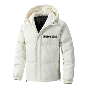 Custom Logo Front Men Streetwear Thick Winter <b>Warm</b> <b>Waterproof</b> Puffer <b>Jacket</b> - Product Image 1