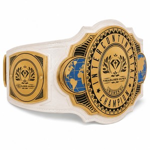 Ceinture de champion personnalisée en métal doré et blanc pour femme, cadeau promotionnel intercontinental de Treasures Impex - Product Image 1