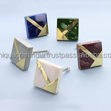 2025 Elegant Wooden and Marble Cabinet Knob Large Size Premium Quality Decorative Drawer <b>Puller</b> Handle Brown and White - Product Image 5