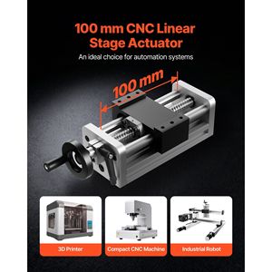 High-Precision 100 mm <b>Linear</b> Stage <b>Actuator</b> Ball Screw Double Optical Axis C7 Bearing Slide Block CNC Router X Y Z Axis 100% - Product Image 2