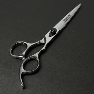 Hair Styling Tools Long & Short Handle Ergonomic Barber <b>Scissors</b> Stainless Steel Sharp Straight Blade Non Slip Barber <b>Scissor</b> - Product Image 5